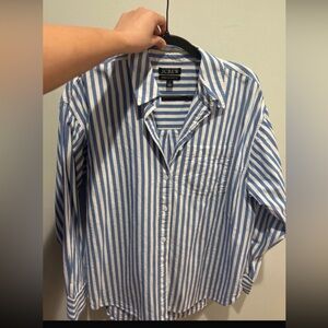 J. Crew Blue Striped Button Down Shirt
